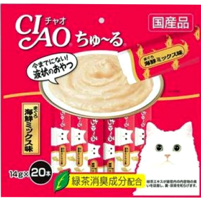 CIAO Churu Creamy Cat Treat - White Meat Tuna 20x14g | Cat Snacks image
