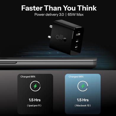 CMF by Nothing 65W GaN 3-Port USB-C Fast Charger Adapter Slide 5