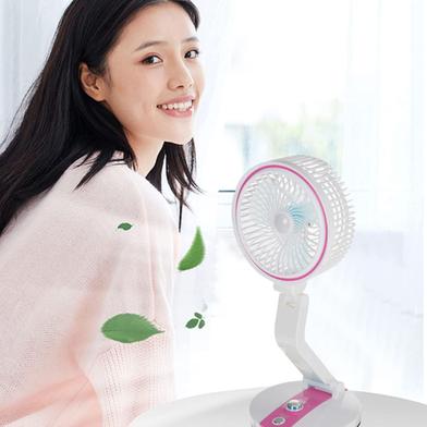 COROID-Table Fan High Speed, Powerful Rechargeable 1.5 Watts Table Fan with 21 SMD LED Light, Table Fan for Home, Office Desk, Kitchen, High Speed Table image