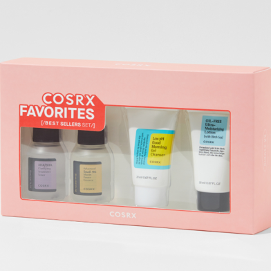 COSRX Travel Mini Skin Care Favorites Best sellers Gel Cleanser AHA BHA Toner Snail Essence Moisturizing Lotion Set image