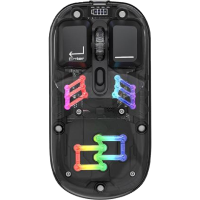 COTECi OF-026-WH Magic Crystal IV Wireless and Bluetooth Dual-Mode Mouse image