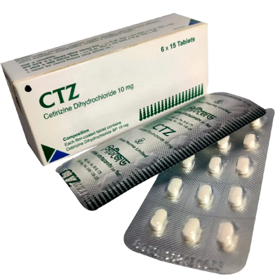 CTZ 10 mg - 15's Strip Tablet image