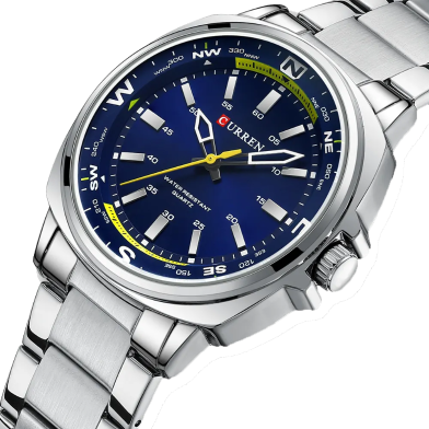 CURREN 8455 Luminous Stainless Steel Quartz Watch For Men image
