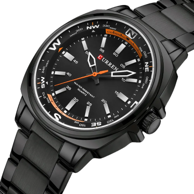 CURREN 8455 Luminous Stainless Steel Quartz Watch For Men image