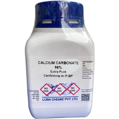 Calcium Carbonate 98 Percent Extra Pure 500gm Loba Indian image