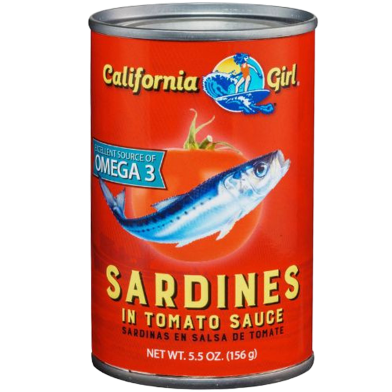 California Girl Sardines In Spicy Tomato Sauce Can 156 gm image