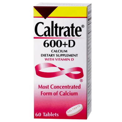 Caltrate 600 plus D Calcium Dietary Supplement With Vitamin D - 60 Tablets image