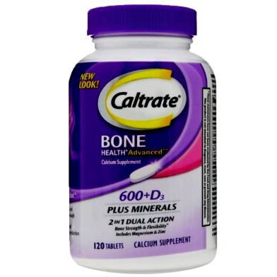 Caltrate 600mg D With Minerals - 120 Tablets image