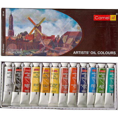 Camel Artist Oil Paint 20ml Box for Professional Artist - 12 color Tubes image