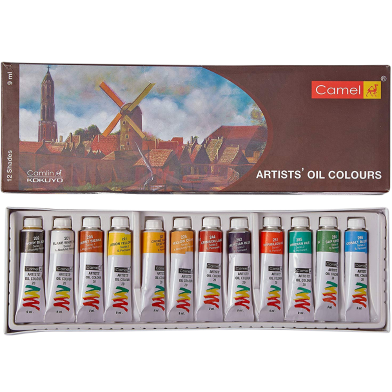 Camel Artist Oil Paint 9ml Box for Professional Artist - 12 color Tubes image