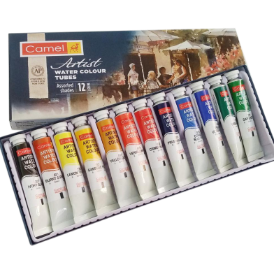 Camel Artist Water Colour Paint 20ml Watercolor Painting Box for Professional - 12 Colors image