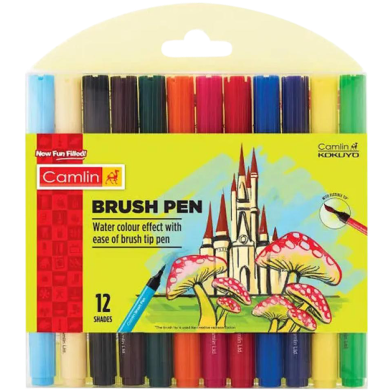 Camlin Brush Pens - 12 Shades image