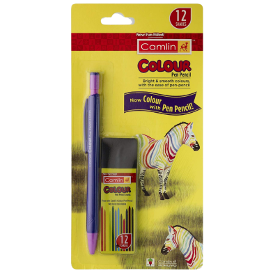 Camlin Colour Pen Pencil with Lead Tube (Multicolour) image