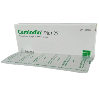 Camlodin Plus 5 mg, 25 mg Tablet 10's Strip image