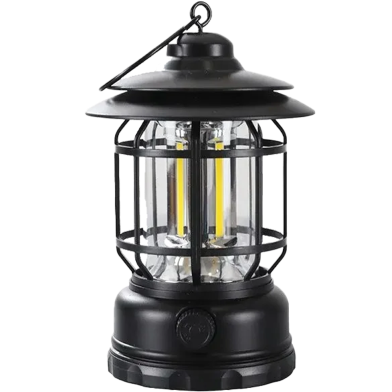 Vintage Outdoor Camping Lantern – Portable Retro Hanging Light with Hook image