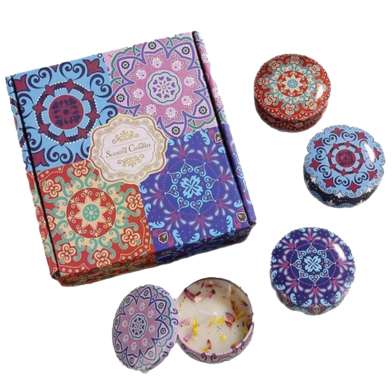 Lavender Scented Soy Candle Set (4 Pack) Aromatherapy Gift for Women image
