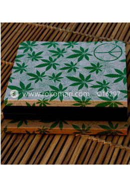 Cannabis Series Black, Green and Brown Leaf Notebook 3-Pack image