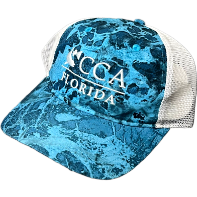 Capon Cca Florida Trucker Hat Blue Water Camo Mesh Cap image