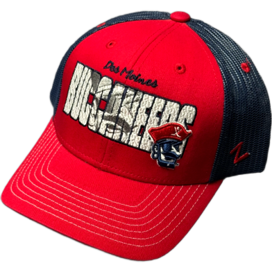 Capon Des Moines Buccaneers Red And Royal Trucker Cap Kids Cap Age 6-18 Years image