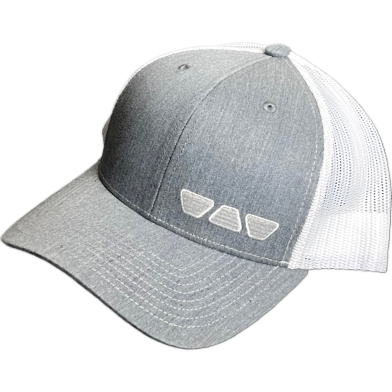 Capon Gray And White Mesh Trucker Minimalist Shades Design Cap image