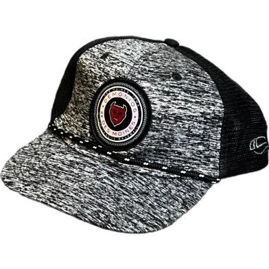Capon Gray Speckled Soccer Crest Rope Trucker Cap image