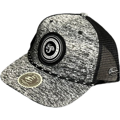 Capon Heather Gray Snapback Trucker Cap Modern Patch Logo image