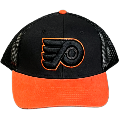 Capon Men's Fanatics Black/Orange Philadelphia Flyers Authentic Pro Rink Snapback Hat ( Kids Cap Age 6-18 ) Years image