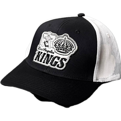 Capon Men'S Los Angeles Kings Fanatics Black/Silver Authentic Pro A Frame Rink Adjustable Cap image
