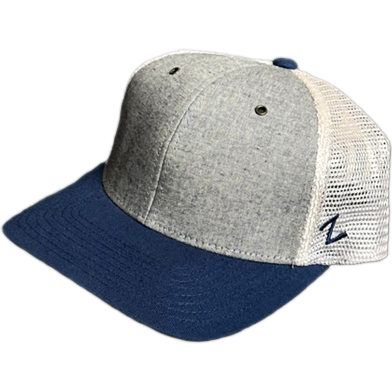 Capon Mesh Trucker Cap Heather Gray, Navy And White Edition image