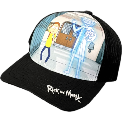 Capon Rick And Morty Themed Trucker Hat ( Kids Cap Age 6-18 ) Years image
