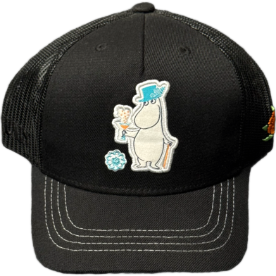 Capon Sqrtn Cheers Moomin Black Cap (Kids Cap Age 6-18) Years image
