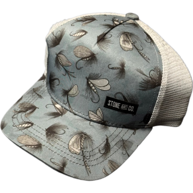 Capon Stone And Co Fly Pattern Trucker Cap ( Kids Cap Age 6-18 ) Years image