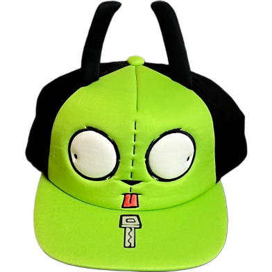 Capon Teenage Nickelodeon Invader Zim Gir Face With Ears Snapback Cap Age 6-18 Years image