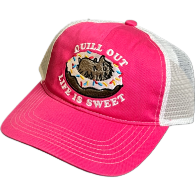 Capon Teenage Pink Chill Out Life Is Sweet Trucker Hat (Kids Cap Age 6 18) Years image