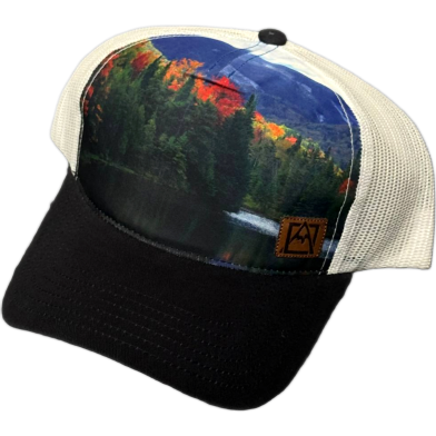 Capon Trucker Style Cap With A Nature Scene Photo Print image