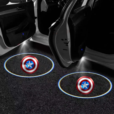 Car Door Shadow Wireless Avengers Logo Projection Light 1 Pair (2 Piece) image