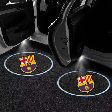 Car Door Shadow Wireless FC Barcelona Logo Projection Light 1 Pair (2 Piece) image