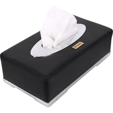 Car Leather Tissue Box - Black image