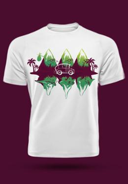 Car Nature Men's Stylish Half Sleeve T-Shirt image