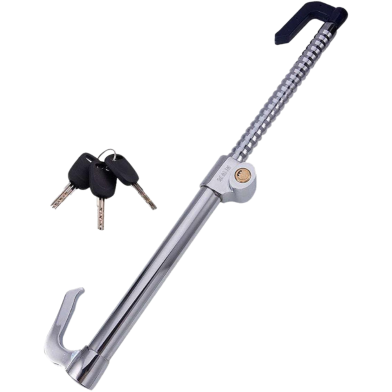 Car Steering Wheel Lock High Security Stainless Steel Steering Wheel Locks Double Hook Locks For Almost Cars image