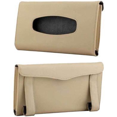 Car Sun Visor PU Leather Tissue Box image