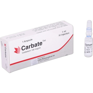 Carbate 100 mcg/ml IV Injection 1 ml ampoule image