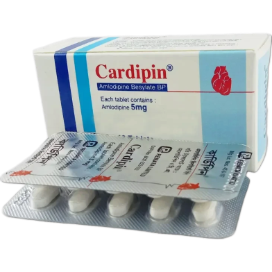 Cardipin 5 mg Tablet 10's Strip image