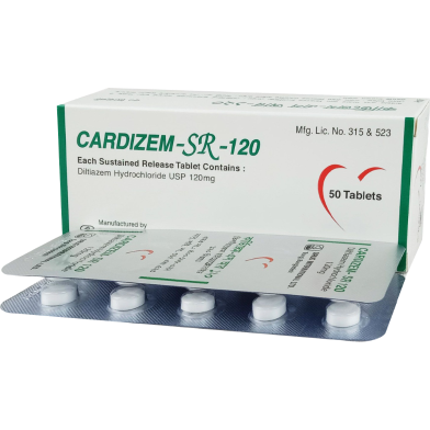 Cardizem-SR 120 mg Tablet 10's Strip image