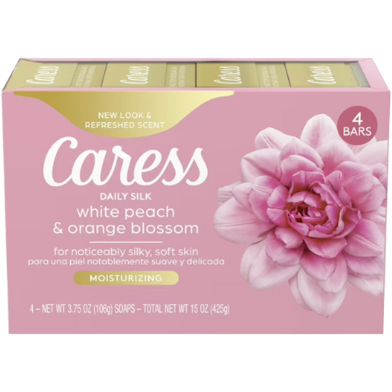 Caress Daily Silk White Peach and Orange B. Soap Bar 106 gm image