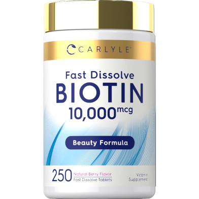Carlyle Biotin 10,000mcg Tablets 250Pcs image
