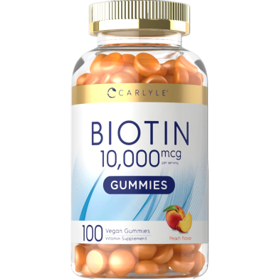 Carlyle Biotin Gummies 10000mcg 150 Veg Gummies - X0032yukit image