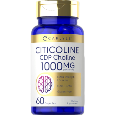 Carlyle Citicoline CDP Choline 1000mg 60 Capsules - X001Q1IY5B image