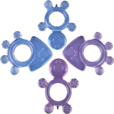 Cartoon Series Silicone Teether Baby Teething Silicone Teether Turtle Octopus Animal Silicone Teething Toy - 1 pcs image