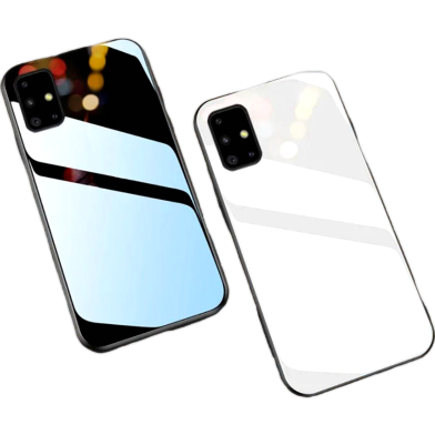 Casinglee Tempered Glass Case for Samsung Galaxy A51 – Full Protection Glass Back Cover, Durable Case Protector for Galaxy A51 (Multicolor) image